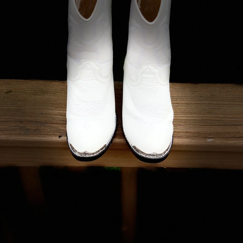 Kids Durango White Western boots